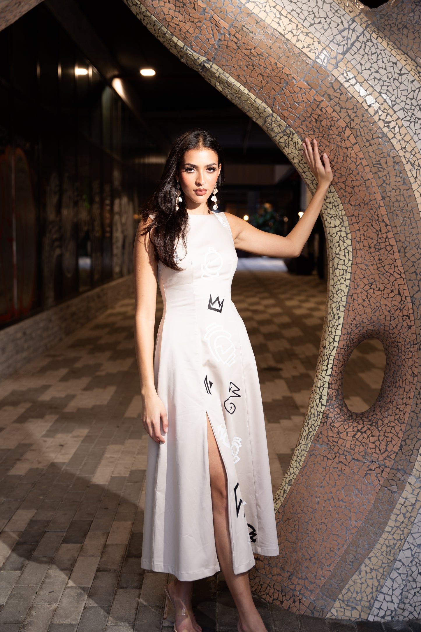 Stella Dress Limestone x Adrian Lorenzo