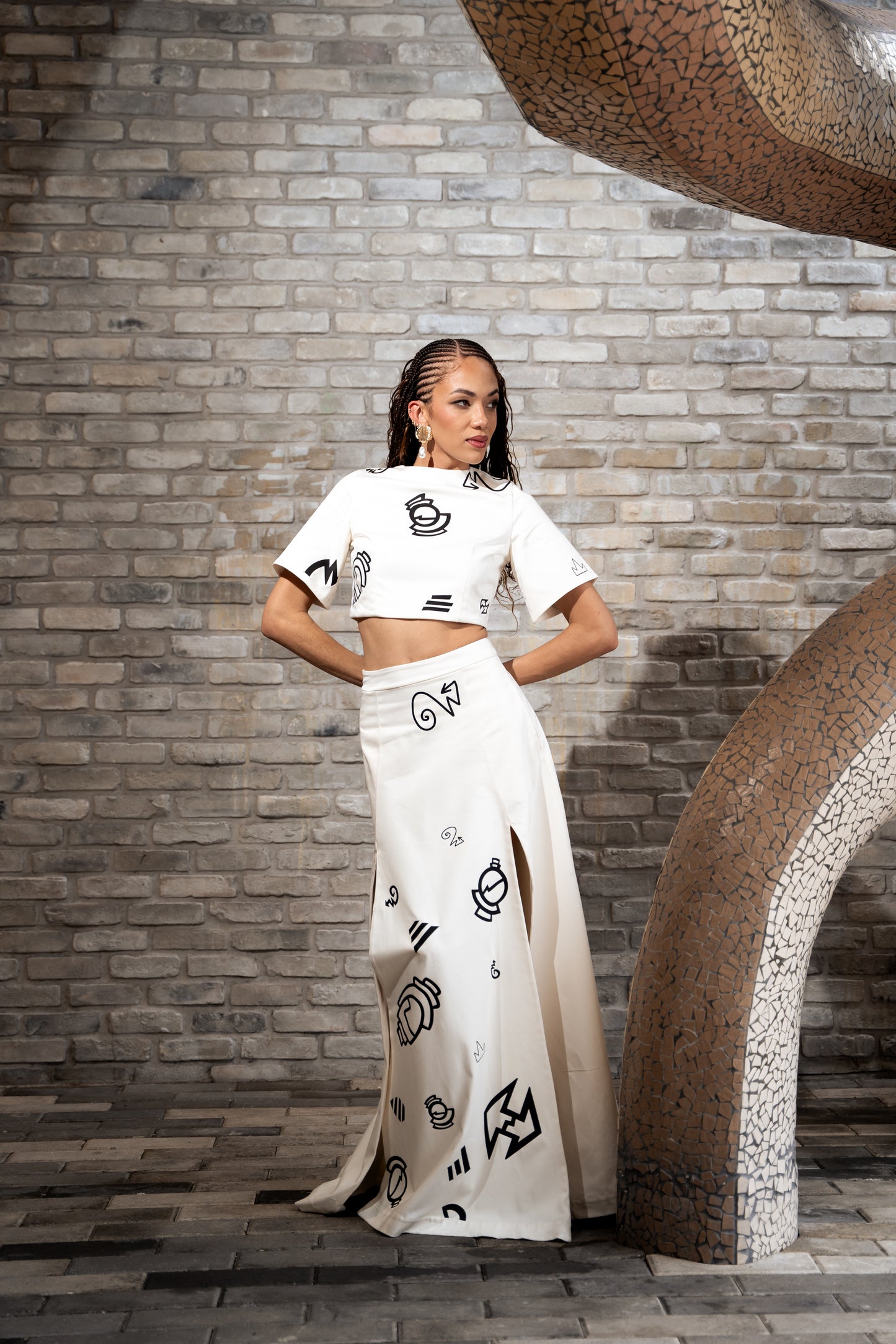 Cocoplum Crop Top Ivory x Adrian Lorenzo